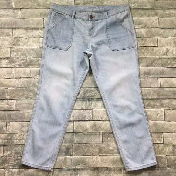 Limited Womens Jeans size 14 Light Wash Slim Boyfriend Ankle x29" Cotton Stretch - Picture 2 of 11